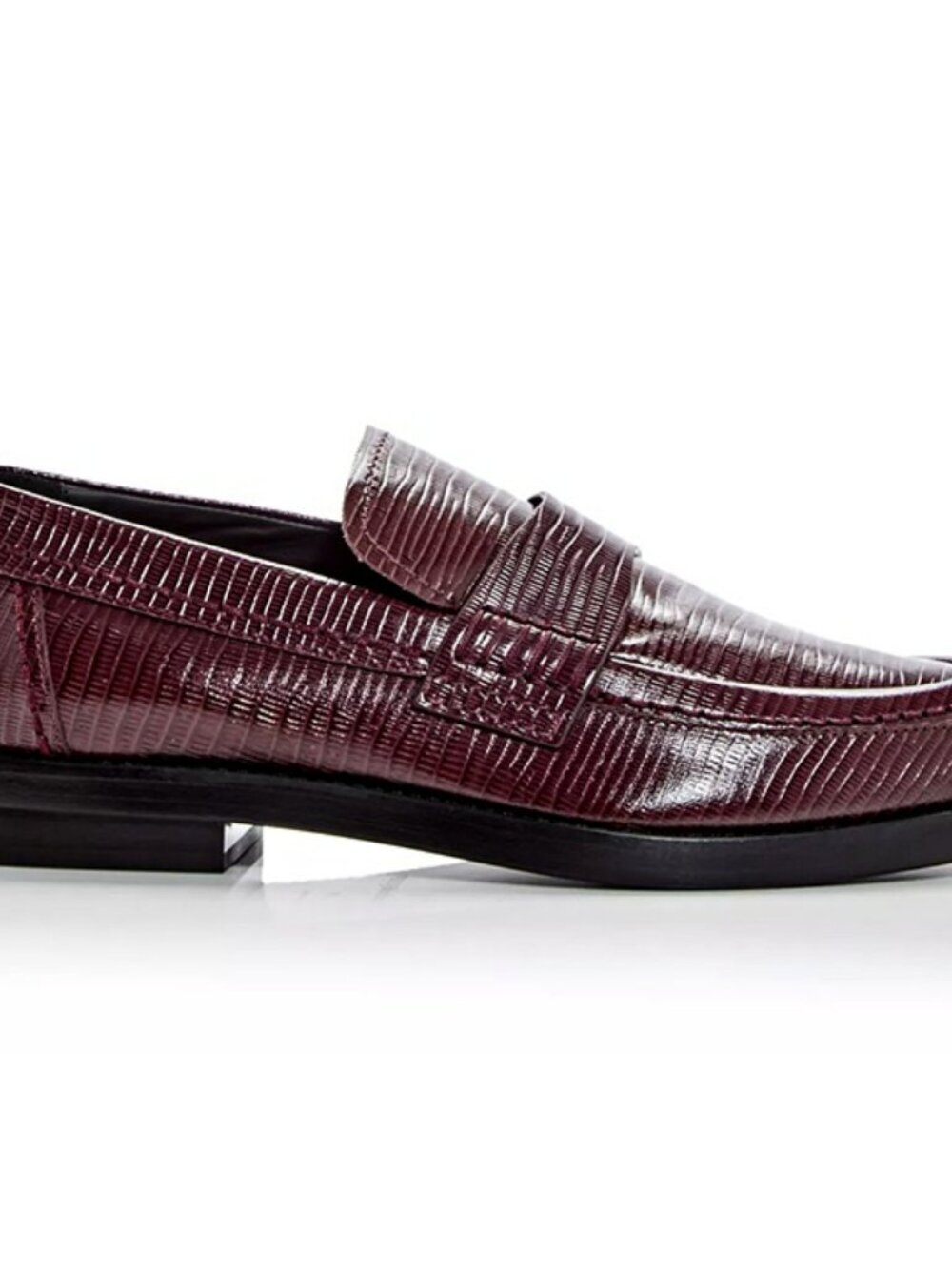 Alexander McQueen Men's Croc Embossed Apron Toe Loafers Size 43.5 (MSRP $990)